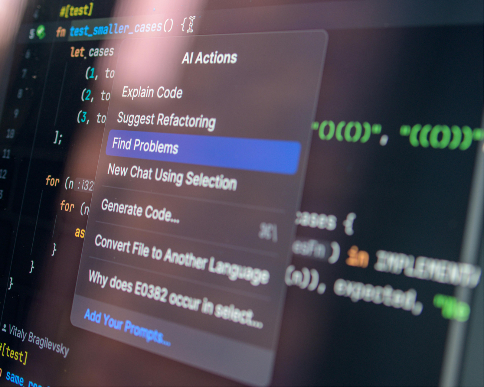 AI-powered tools on a computer screen